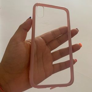 iPhone XS pink case.